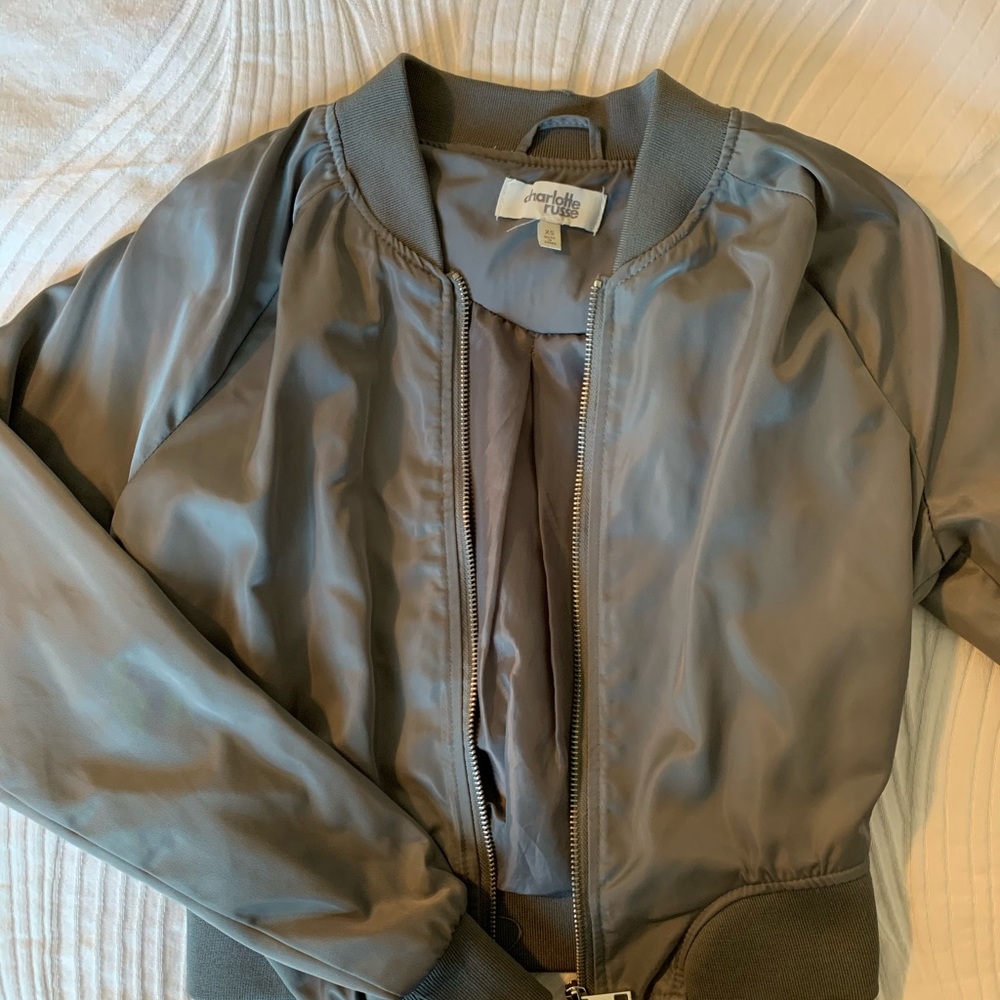 Cropped Bomber Jacket